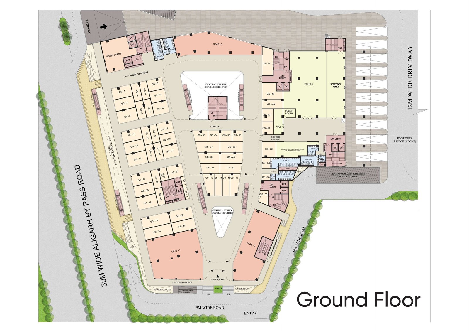 Ground floor retail layout of Mall of Aligarh